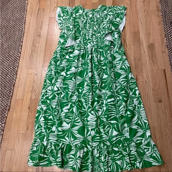 long sleeve green floral maxi dress Yolanda Long Sleeve Maxi Dress